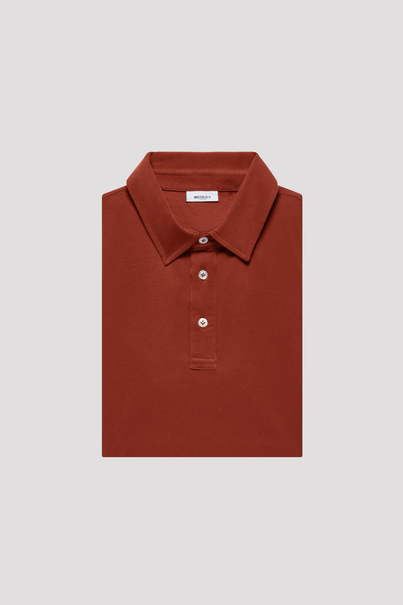 Polo Shirt - Suvin Gold Cotton - Red | Niccolò P.