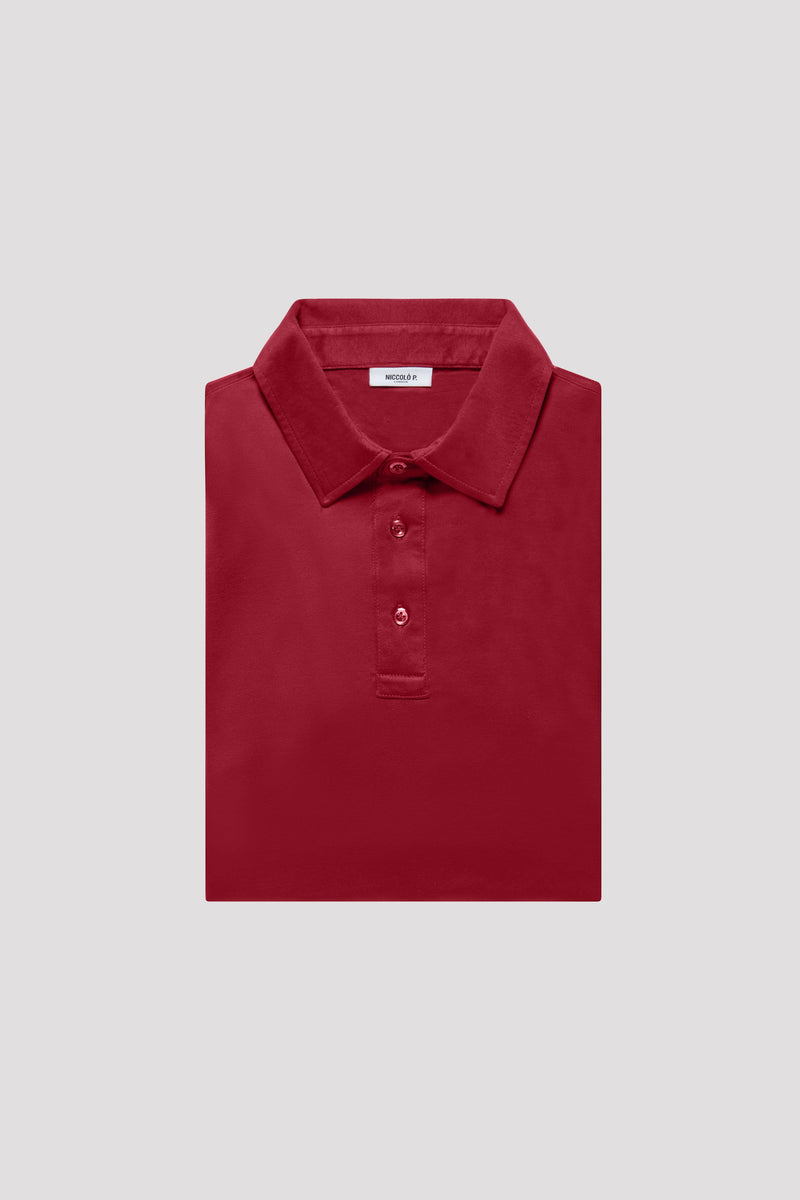 Polo Shirt - Egyptian Cotton - Burgundy | Niccolò P.