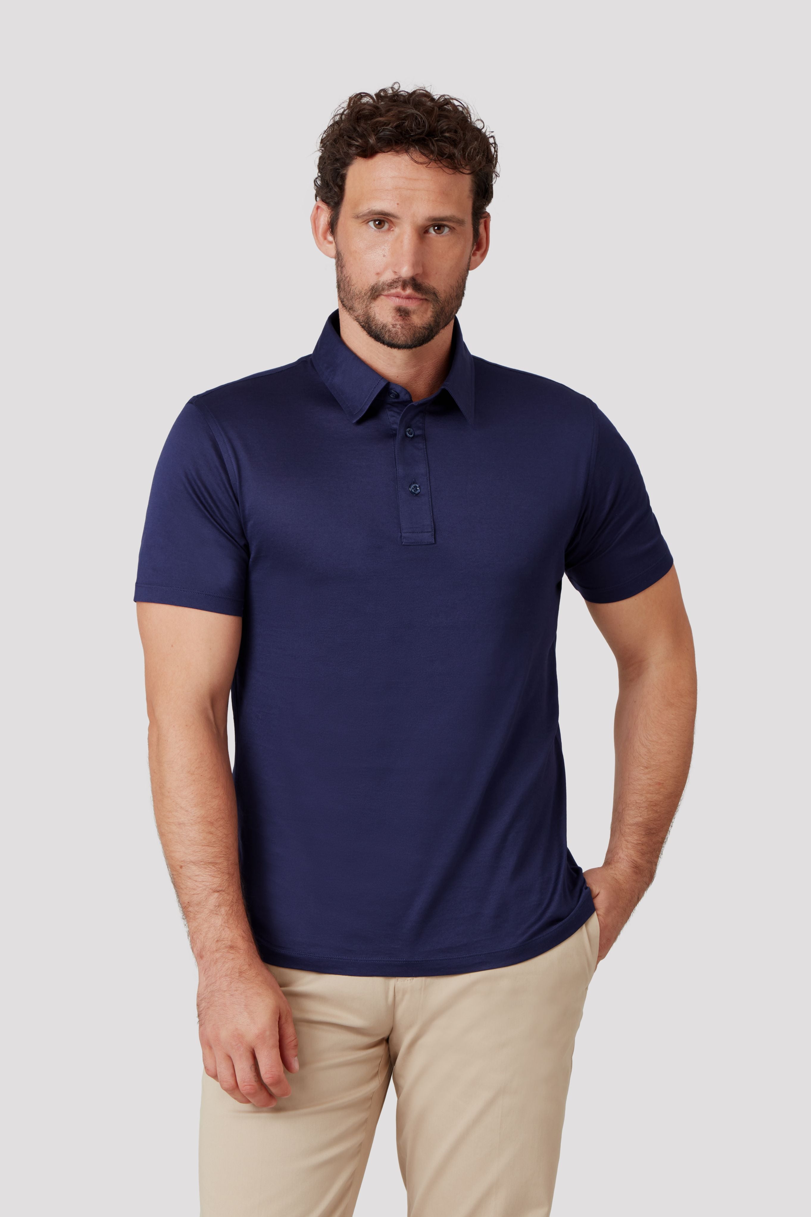Polo Shirt - Sea Island Cotton - Navy Blue | Niccolò P.